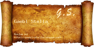 Gaebl Stella névjegykártya